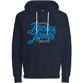Jack & Jones Sweatshirt 'List' azul / navy / branco