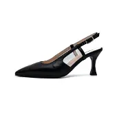 Nero Giardini Sapatos abertos atrás 'Pandora' preto