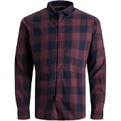 Jack & jones Camisa azul escuro / vermelho vinho