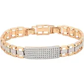 Faina Pulseira ouro rosa / prata / transparente