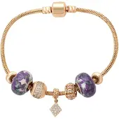 NAEMI Pulseira ouro / roxo / transparente
