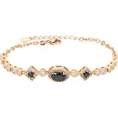 Faina Pulseira ouro rosa / preto / transparente