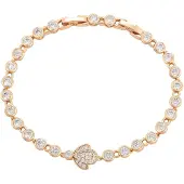 Faina Pulseira ouro rosa / transparente