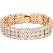 Faina Pulseira ouro rosa / transparente
