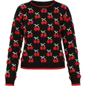 Mymo Pullover rosa / preto / branco