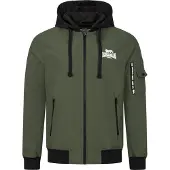 Lonsdale Casaco meia-estação oliveira / preto / branco