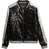 Superdry para mulher. W5011968A Jaqueta Suikajan preta (XS), Preto, Casual, Poliéster