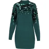 Faina Vestido de malha esmeralda