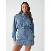 BWLDR Vestidos camiseiros 'CANNES' azul ganga