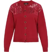 Usha Casaco de malha vermelho