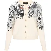 Faina Casaco de malha prata / offwhite