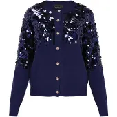 Faina Casaco de malha navy