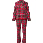 Hunkemoller Pijama azure / verde escuro / vermelho / branco