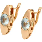 NAEMI Brincos aqua / ouro rosa