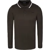 Karl Lagerfeld Camisa castanho escuro / branco