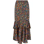 IZIA Saia aqua / castanho / amarelo / laranja