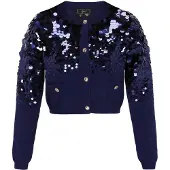 Faina Casaco de malha navy