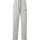 Nike Calças 'TECH FLC' cinzento claro / preto