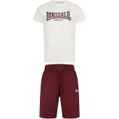 Lonsdale Fato de jogging ecru / borgonha