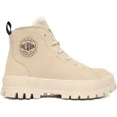 Palladium Botim com fivela 'Pallashock' bege claro / preto