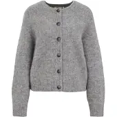 We fashion Casaco de malha cinzento claro