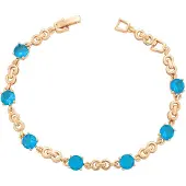 NAEMI Pulseira turquesa / ouro