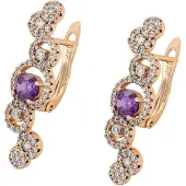 NAEMI Brincos ouro / roxo / transparente