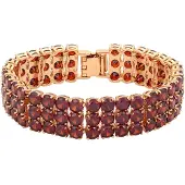 Gaya Pulseira ouro rosa / vermelho rubi