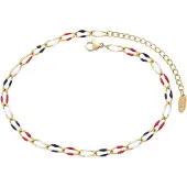 Faina Pulseira azul escuro / ouro / vermelho / branco