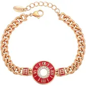 Faina Pulseira ouro rosa / vermelho / transparente