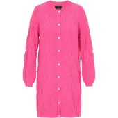 Faina Casaco de malha rosa claro