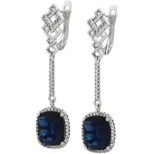 NAEMI Brincos navy / prata / transparente