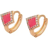 Faina Brincos ouro rosa / rosa / transparente
