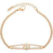 Faina Pulseira ouro rosa / transparente