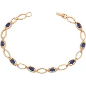 Faina Pulseira navy / ouro rosa