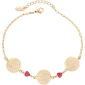 Faina Pulseira ouro rosa / vermelho sangue