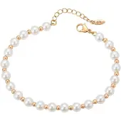 Faina Pulseira ouro rosa / branco pérola