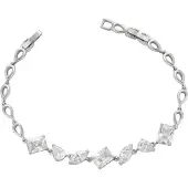 Faina Pulseira prata / transparente