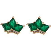 NAEMI Brincos ouro / esmeralda
