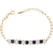 Faina Pulseira navy / ouro rosa