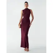 BWLDR Vestido 'Lana' vermelho escuro