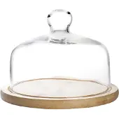 Ibili Tampa Com Base De Madeira Vidro 18 Cm