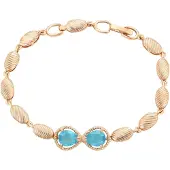 NAEMI Pulseira turquesa / ouro
