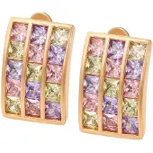Faina Brincos ouro / maçã / lavanda / cor-de-rosa
