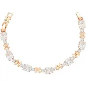 Faina Pulseira ouro rosa / transparente