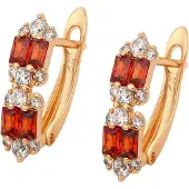 NAEMI Brincos ouro / vermelho / transparente