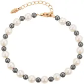 Gaya Pulseira ouro rosa / cinzento / branco pérola