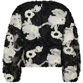 Co'Couture Blusa 'Fleur' preto / branco