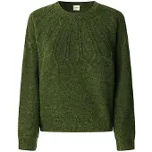 Pepe Jeans para mulher. PL7000061 Camisola Claudia verde (M), Casual, Poliéster