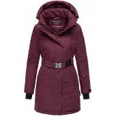 NAVAHOO Sobretudo de inverno 'Frostkuss 14' vermelho vinho